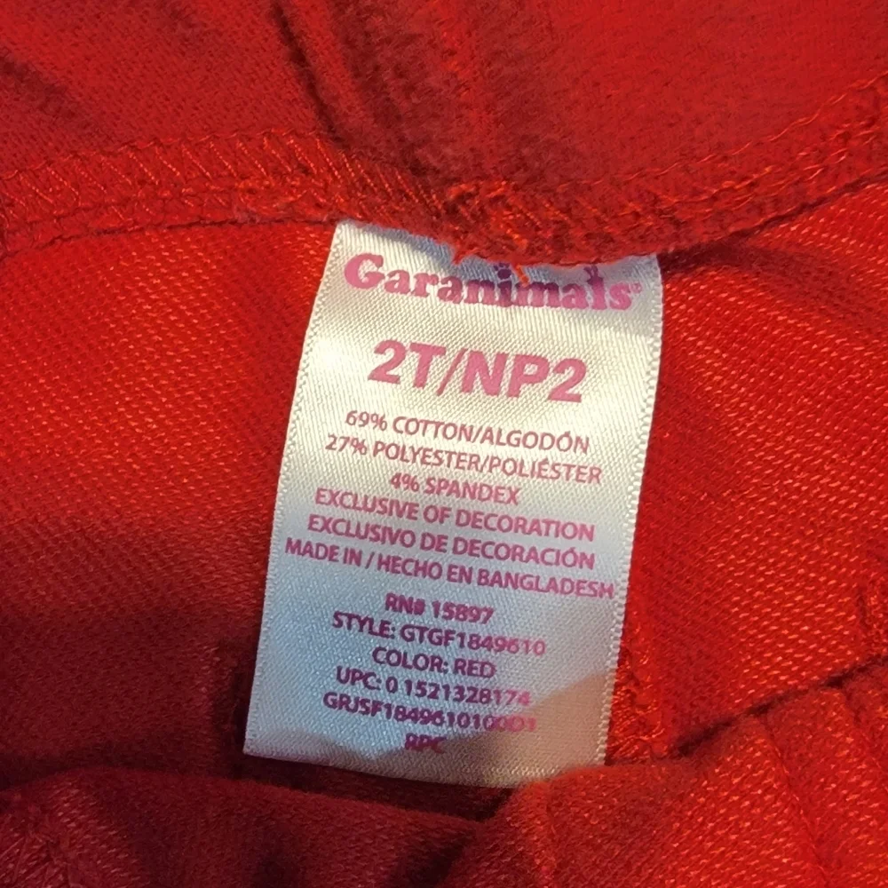 Garanimals Red Jeans Straight Cut Bottoms - Picture 7 of 7